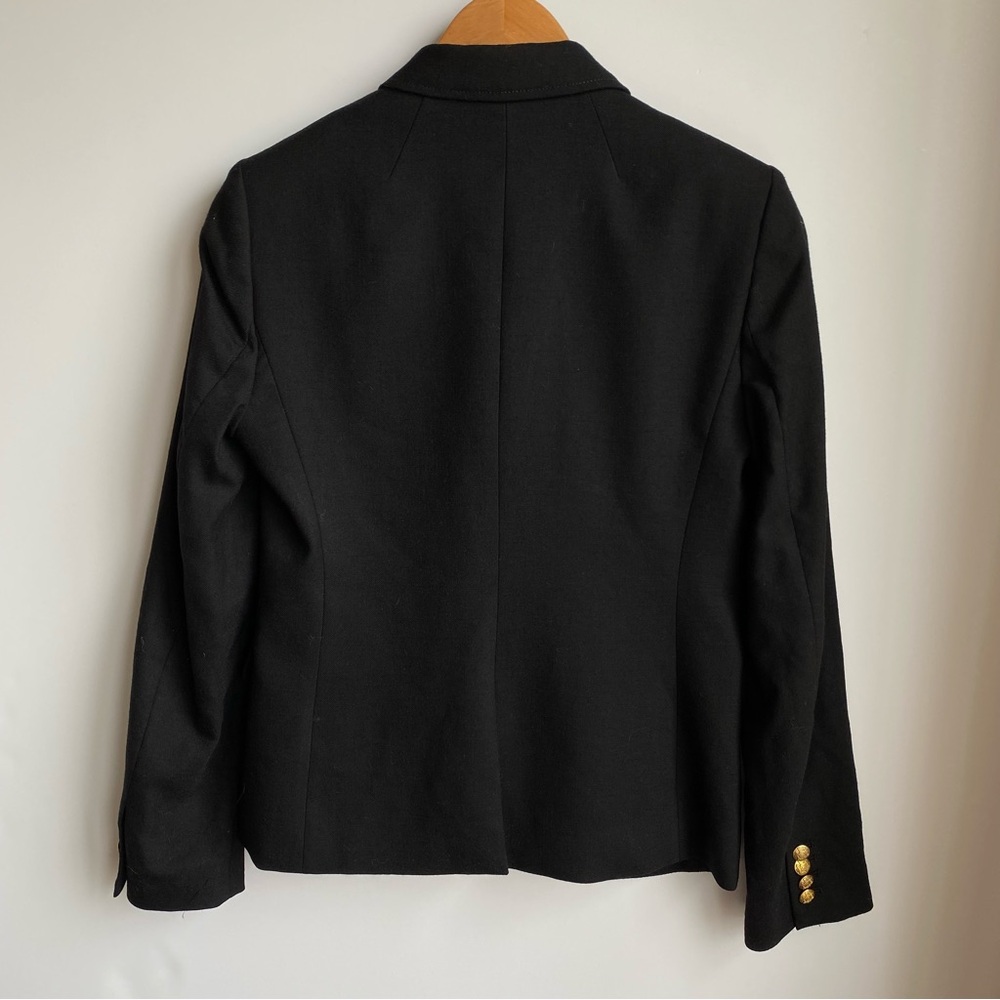 J. Crew Black Wool Blazer with Gold Buttons - Picture 2 of 9